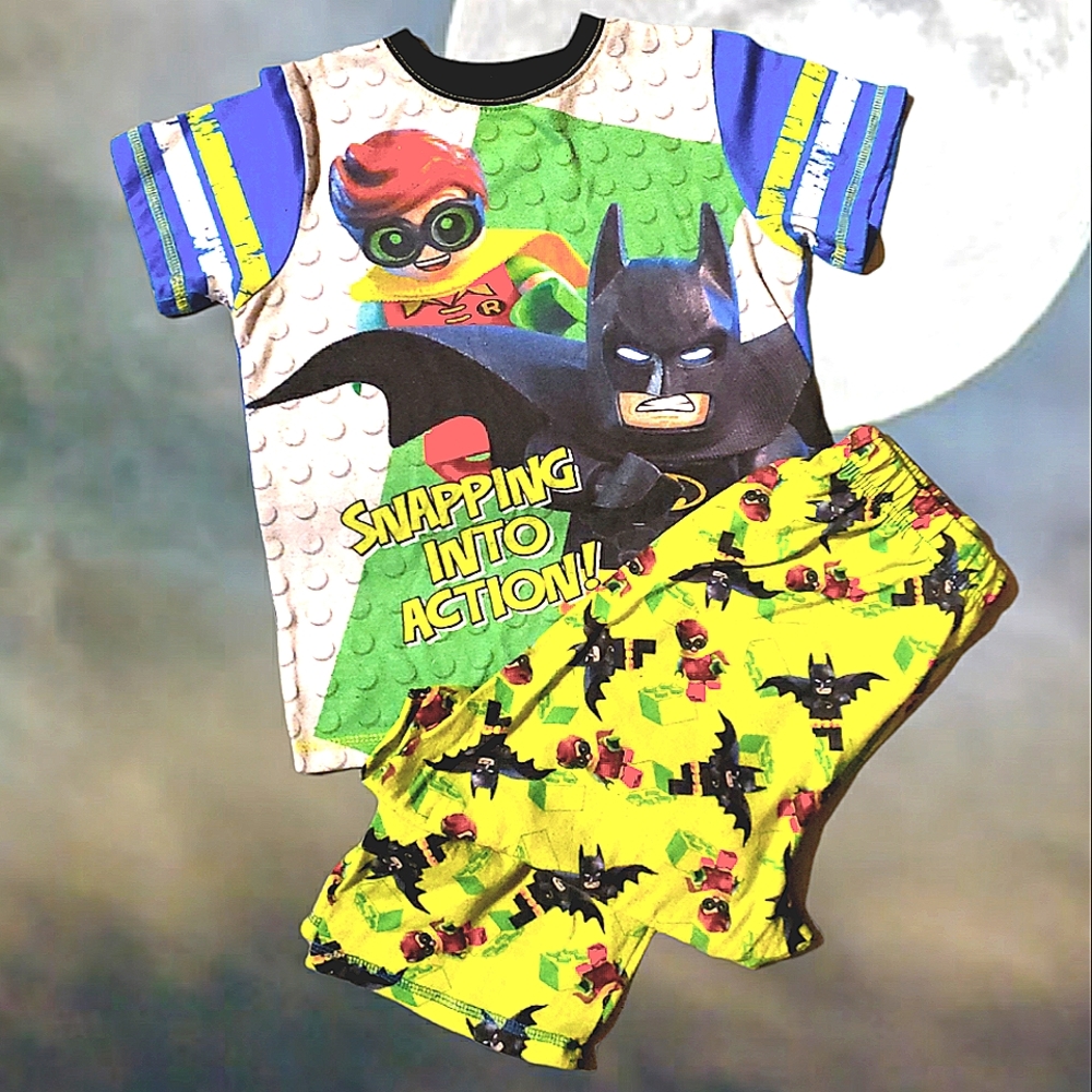 Pajamas/PJs, 2pc, Green, Blue, White, Lego Batman